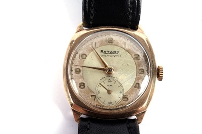 Lot 532 - A Rotary 'Super-Sports' 9ct gold-cased wristwatch