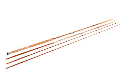 Lot 984 - Sharpe, Aberdeen, Scottie split cane three-piece spliced salmon rod