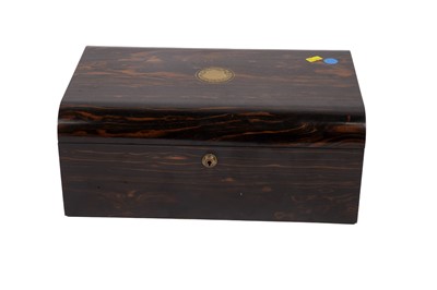 Lot 698 - A Victorian coromandel wood writing box