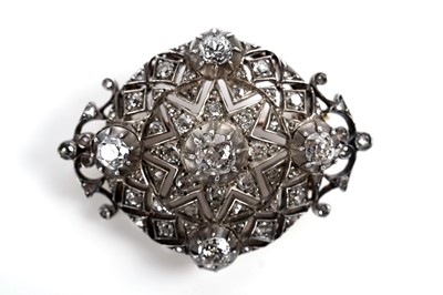 Lot 1266 - A 2nd half 19th Century Belle Epoque diamond brooch