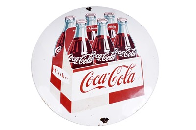 Lot 1425 - A Coca-Cola enamel advertising sign