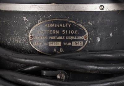 Lot 1125 - An Admiralty Pattern 5110.E Lantern Portable Signalling