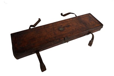 Lot 1037 - A late 19th/early 20th Century brown leather shotgun case