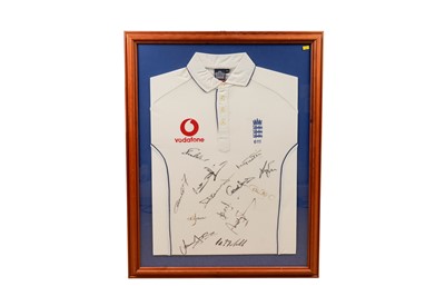 Lot 875 - An autographed England International cricket shirt