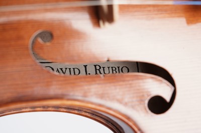 Lot 207 - A violin by David J Rubio, Cambridge Anno 1991