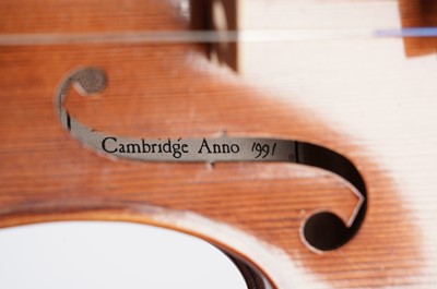 Lot 207 - A violin by David J Rubio, Cambridge Anno 1991