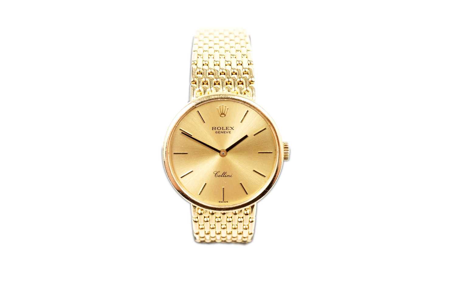 Lot 1053 - Rolex Cellini: an 18ct yellow gold cased lady's wristwatch