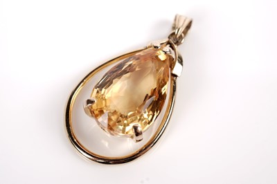 Lot 1102 - A citrine pendant