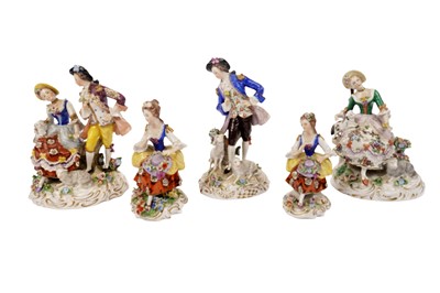 Lot 426 - A collection of 19th Century Sitzendorf decorative ceramic figures