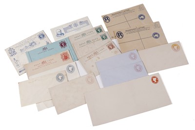 Lot 1197 - A selection of GB QV embossed covers and post cards