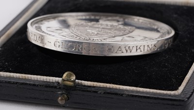 Lot 1471 - George Hawkins Colliery Band Conductor pocket watch and medals