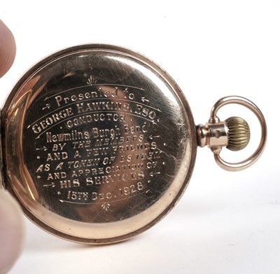 Lot 1471 - George Hawkins Colliery Band Conductor pocket watch and medals