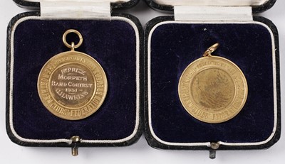 Lot 1471 - George Hawkins Colliery Band Conductor pocket watch and medals