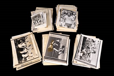 Lot 1373 - Press Association football player black and white photographs