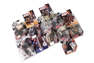 Lot 1543 - Carded Hasbro Star Wars 30 (77-07 30th Anniversary) figures; and ‘The Force Awakens’ figures