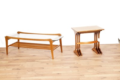 Lot 77 - Victor B. Wilkins for G Plan: a teak ‘Fresco’ nest of three tables; and coffee table