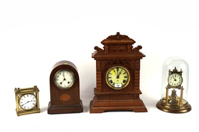 Lot 123 - A George III mantel clock; and three other clocks