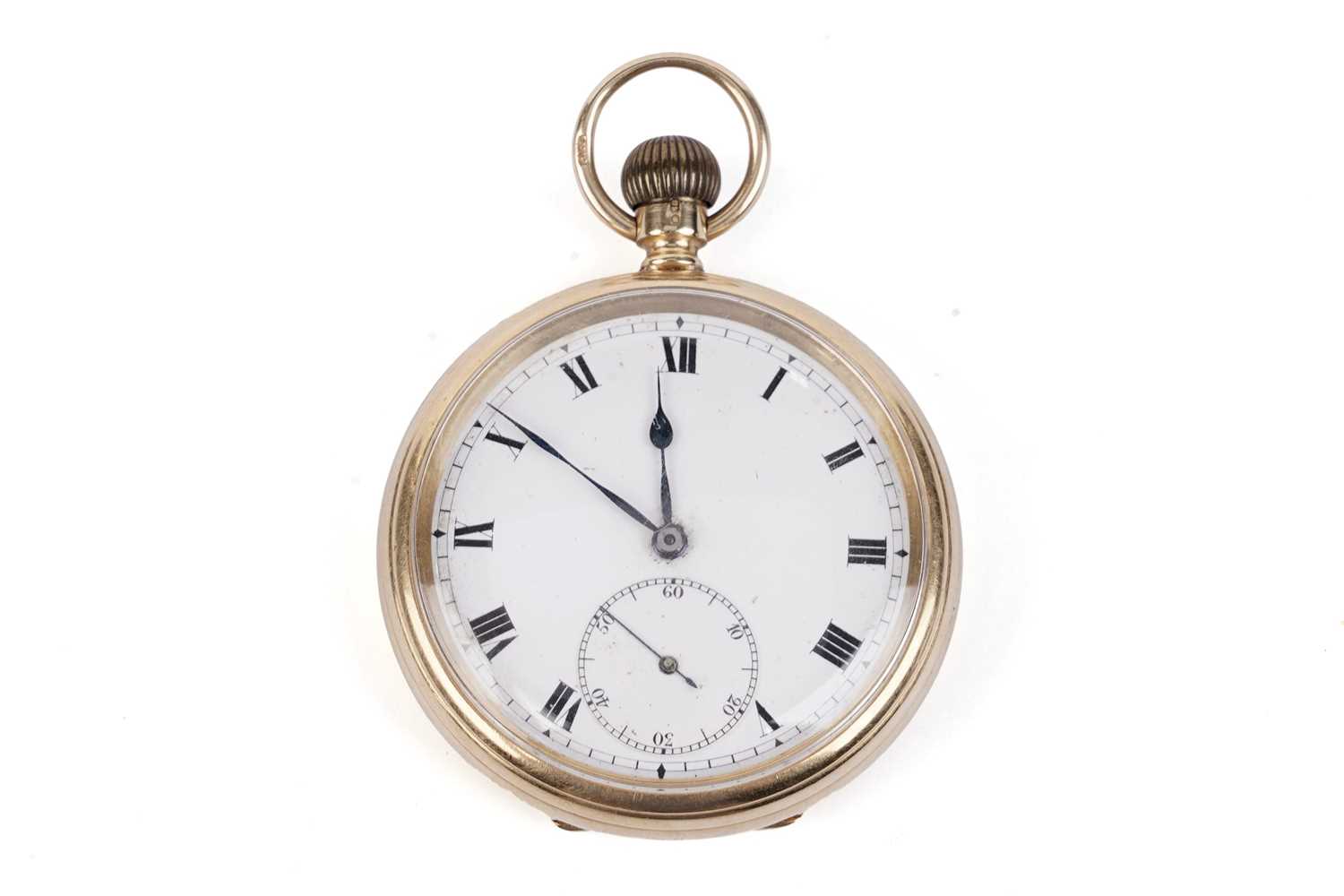 Lot 716 - An 18ct yellow gold-cased open-faced pocket watch