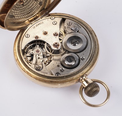 Lot 716 - An 18ct yellow gold-cased open-faced pocket watch