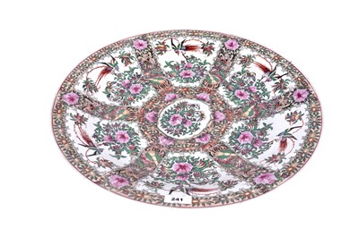 Lot 241 - A Chinese famille rose canton plate