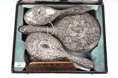 Lot 328 - Silver dressing accessories