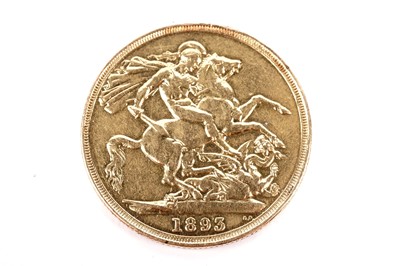 Lot 1261 - A 1893 Victorian double Sovereign