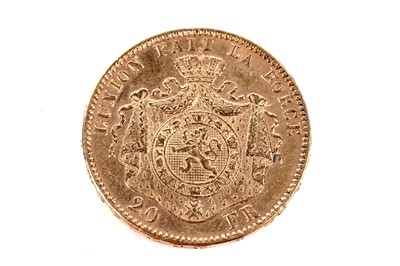 Lot 1288 - A Belgian 20 Fr coin