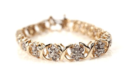 Lot 1262 - A diamond bracelet