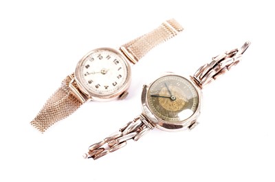 Lot 687 - Two 9ct gold cased cocktail wristwatches