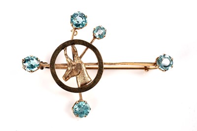 Lot 1275 - A Capricorn constellation interest brooch