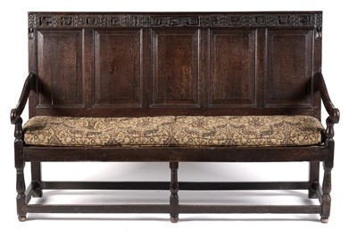 Lot 766 - A 18th Century oak settle