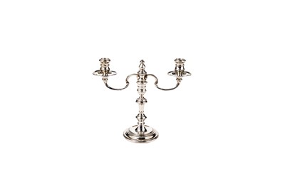 Lot 1359 - An Elizabeth II silver twilight candelabrum