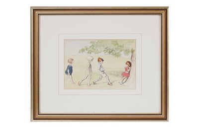 Lot 31 - James Henry Dowd - Children Playing a Game of Sly Fox in the Woods | lithograph and watercolour