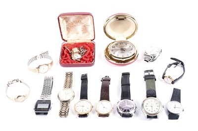 Lot 646 - A selection of gold and other wristwatches