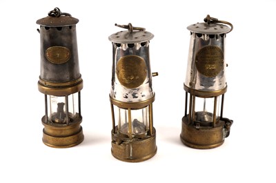 Lot 361 - Three miner's safety lamps