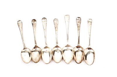 Lot 776 - A selection of 18th Century silver tablespoons