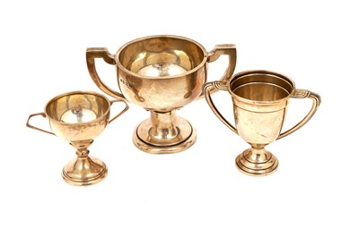 Lot 781 - Three silver trophy cups