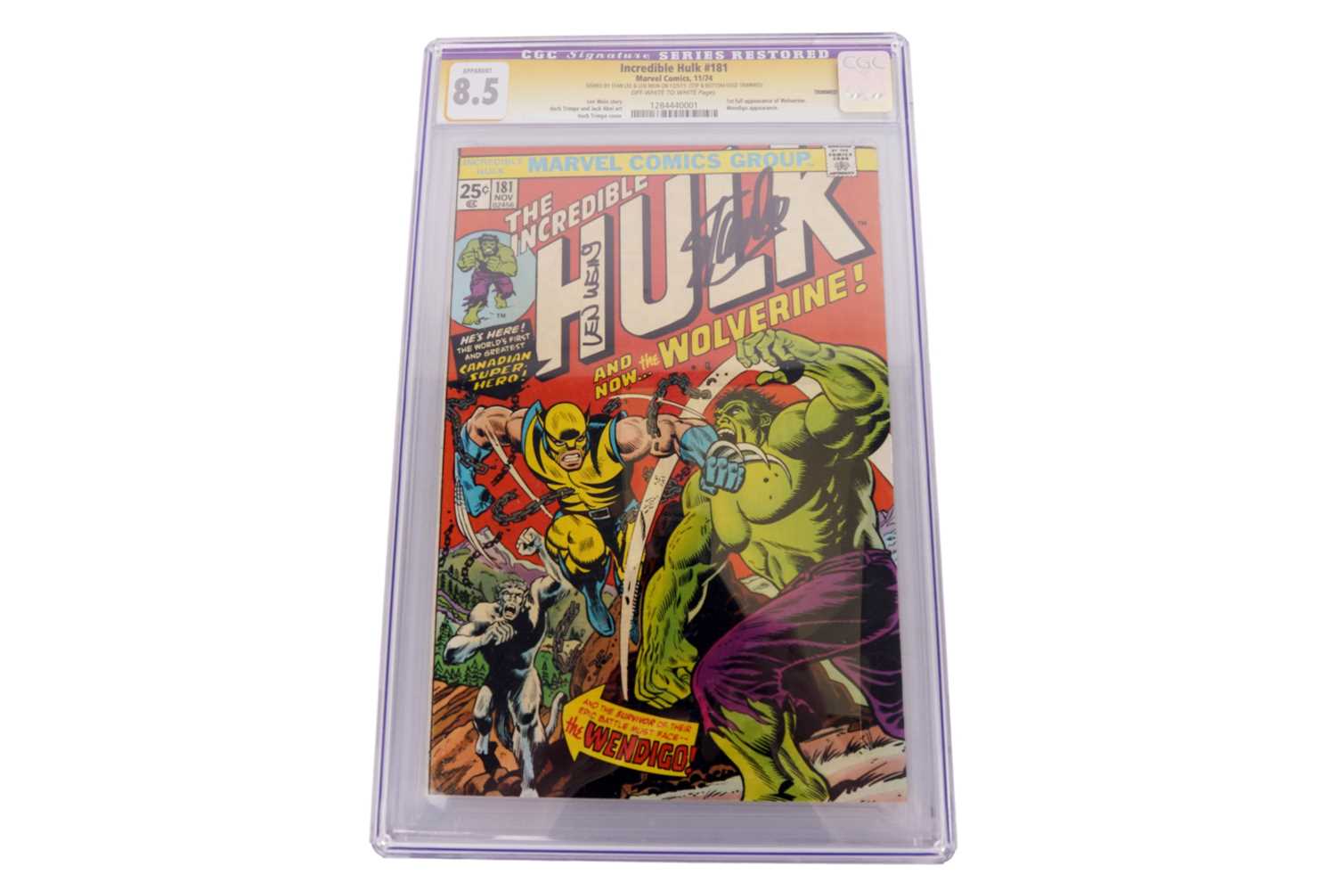 Lot 111 - Hulk No. 181 signed by Stan Lee