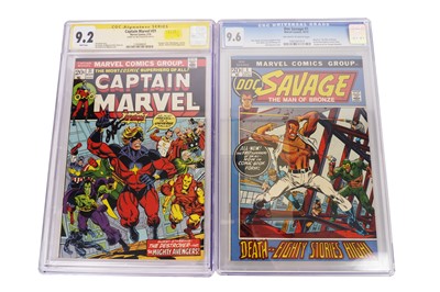 Lot 409 - Doc Savage No. 1, and Capt. Marvel No. 31 (signed)