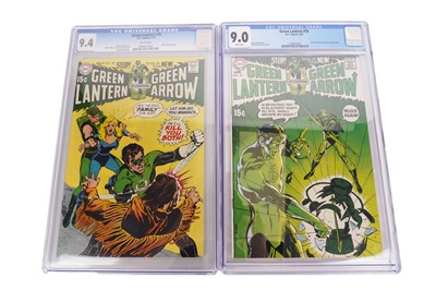 Lot 58 - Green Lantern/Green Arrow No.’s 76 and 78, slabbed