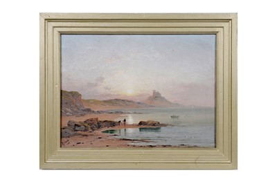 Lot 120 - George Blackie Sticks - Bambrough Castle, Evening | oil