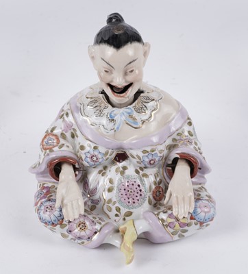 Lot 206 - A pair of German bisque figures with another nodding head figure