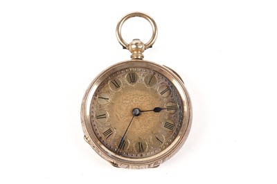 Lot 405 - A late 19th Century yellow gold fob watch