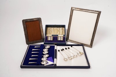 Lot 816 - A selection of silver and plated spoons; and other items