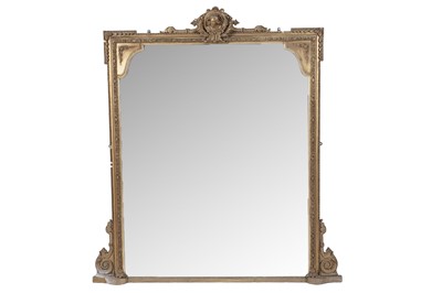 Lot 715 - A Victorian giltwood and gesso overmantel mirror