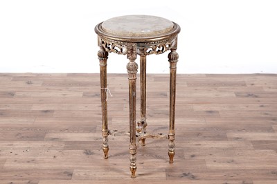 Lot 137 - A gold painted baroque style side table