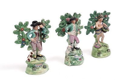 Lot 467 - Three Staffordshire pearlware and other figures