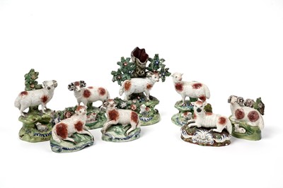 Lot 468 - Eight early 19th Century Staffordshire sheep