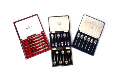 Lot 1753 - Four cased sets of cutlery