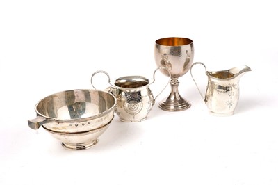 Lot 1553 - An Elizabeth II silver goblet ; and other items